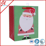 Gift Christmas Bag Santa Clause Gift Paper Bags with Full Glitter