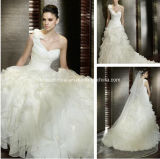 One Shoulder Bridal Ball Gown Custom Wedding Dress W52205