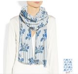 Baby Blue Customized Silk Scarf