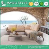 Outdoor Rattan Sofa Set with Cushion Rattan Wicker Corner Sofa Garden Coffee Table