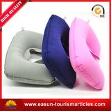 Promotion U Shape Flocked Inflatable Travel Neck Pillow