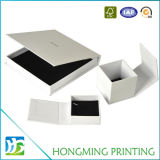 Luxury White Cardboard Cufflink Box with Velvet Insert