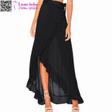 Women's Printed Side Slit Sheer Chiffon Maxi Skirt L575