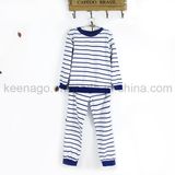 Boys Organic Cotton Long Sleeve Striped Sleepwear Suit Pajamas