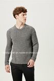 Half  Fishmen  Rib  Round Neck Knit Men Sweater