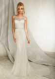 Beaded Net Sheath Style Wedding Dresses (WMA042)