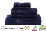 100% Cotton Yarn Dyed Towel Set with Satinborder