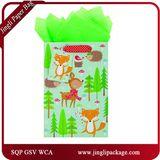 Christmas Tree Kraft Christmas Bag with Hang Tag and Stamping