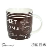 12oz New Bone China Mug with English Words