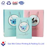 2016 Custom Printed Logo Christmas Paper Bags with Cotton Handles