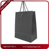 Black Matte Laminated Euro Tote Paper Gift Bag, Paper Shopping Bag Printing Logo, Color Folding Customized Paper Bag.