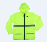 High Visibility Safety Reflective Fashion Long Rain Coat