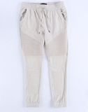 Fashion Design Elastic Waist Zipper Pants