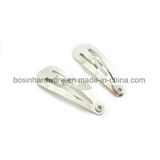 30mm Silver Metal Snap Clip Hair Barrette