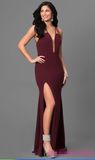 2017 Open Back V-Neck Long Evening Party Prom Dress Pg003