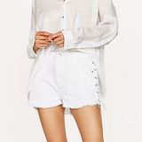 Ladies Fashion Side Bandage Preppy Style Short Pants