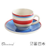 Simple Nice Hand Painting Cup and Saucer