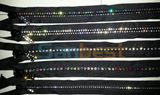 High Quality Resin Diamond Zippers with Shining Diamond