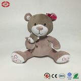 Cat with Embroidery Foot Cute Sitting Plush Soft Stuffed Toy