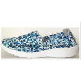 Colorful Lady Shoes Weave Shoe Slip-on Casual Shoe