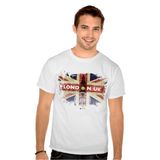 Men's White Printed Round Neck T-Shirt