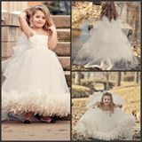 Girl's Ball Gown Flower Girls' Dresses Feather Girl Wedding Dresses Nh104