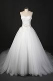 Hot Sale Strapless Simple Tulle Wedding Dress
