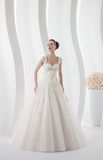 Customized Sweetheart Cap Sleeves Lace Appliqued Bridal Gown Wedding Dress