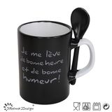 Silk Screen Feeling Words on Mug with Spoon