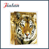 Glossy Laminated Coated Paper Shopping Gift Bag with Tiger Printed
