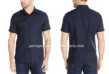 Cool Mens Short Sleeve Cotton Shirt with DOT Printing