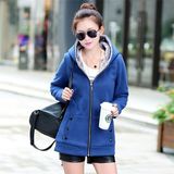 Winter Warm Women's Fashion Fleece Hoodie with Hooded (50214)