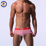 Oeko-Tex Full Waist Polyester Patterned Men Swimwear