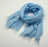 Lady Fashion Acrylic Knitted Spring Fringed Scarf (YKY1157)