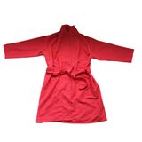 Pink Color Water Absorbent Microfiber Suede Bathrobe