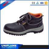 Black Leather Steel Toe Cap Bottom Light Safety Shoes