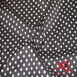 100% Polyester Black White DOT Chiffon Fabric for Dress/Blouse