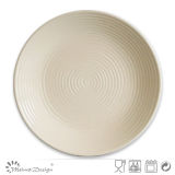 White Swirl ceramic Dinner Plate
