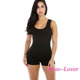 Hot Sale Black Slim Fitted Tank Romper