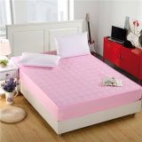 Washed Microfiber Solid Pink Quilted Bed Mattress Protector Cover