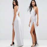 Tall One Shoulder Maxi Dress with Exposed Zip