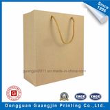 Plain Brown Kraft Paper Shopping Bag for Garment and Shoe Packaging