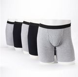 2016 Customize Logo Cotton Fashion Solid Color Mens Boxer Briefs