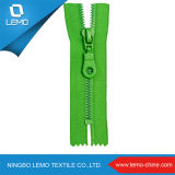 Plastic Zipper Sportswear with Two Open Slider