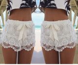 Hot Sale Fashion Drawstring Bow Women Lace Shorts (50169)