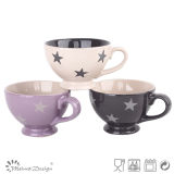 22oz Soup Mug Cramic with Footed Star Design Classical
