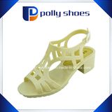 Fashion Women High Heel Stone Sandals PVC Sandals