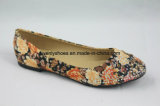 Bling Bling Lady Flat Shoes Ballerina with Flower Pattern