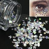 Star Moon Sequins Laser Rainbow Glitter Paillette Face Art Decoration