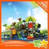 Double Deck Outdoor Children Place Playgeound Equipment Tube Slide with Swings